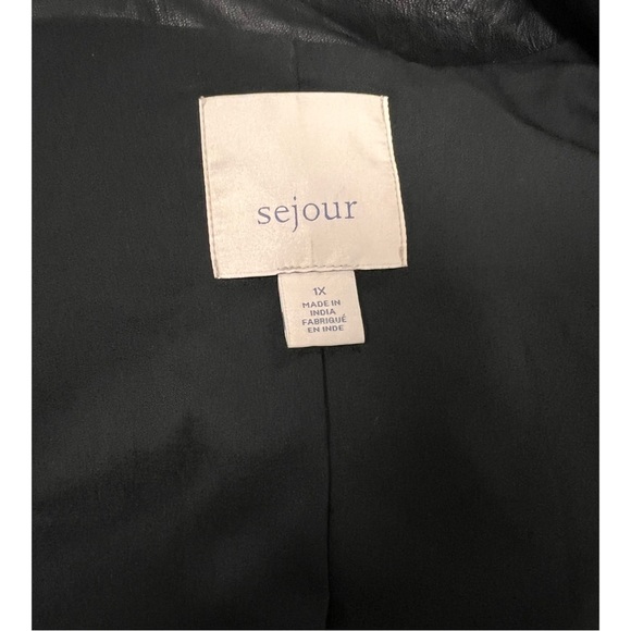Sejour Waterfall Front Leather Jacket 1X - Picture 9 of 12